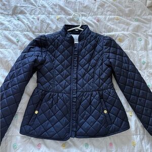 Janie and Jack Dark Blue Quilted Puffer Jacket
